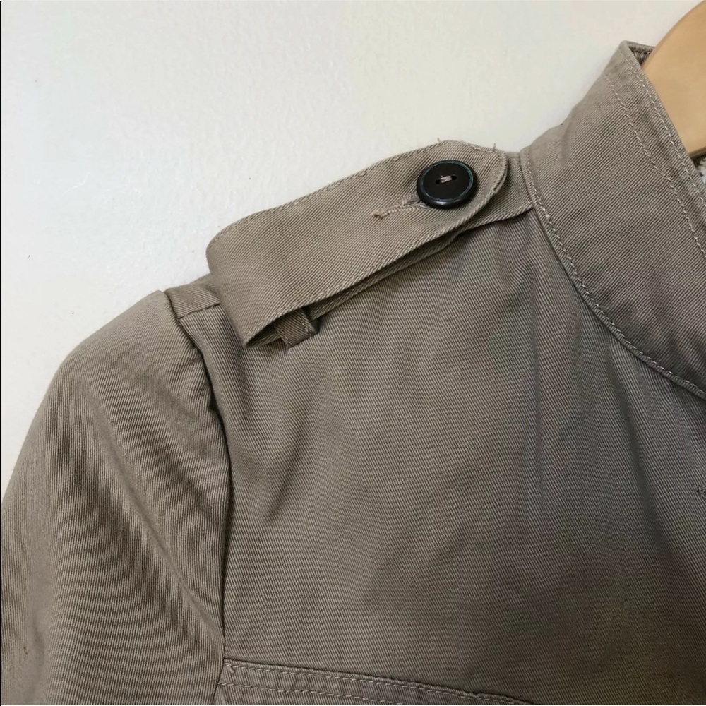 Moon Los Angeles Khaki Ruffled Jacket - Picture 5 of 6